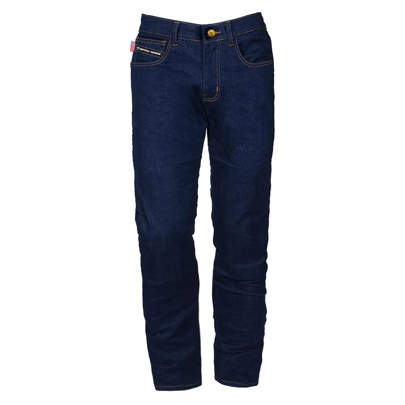 Loose Fit Protective Jeans with Pads - Blue