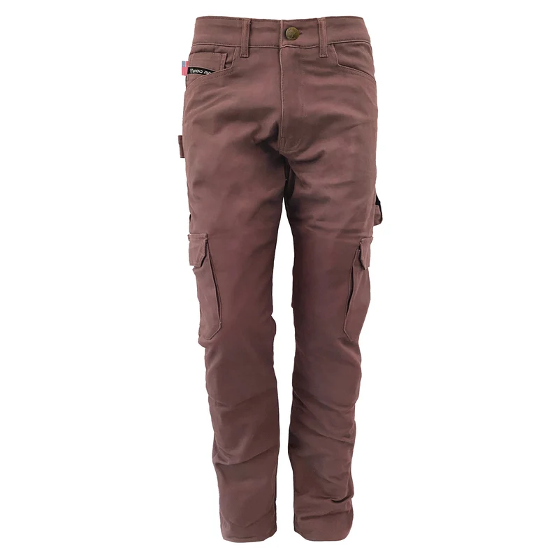 Loose Fit Cargo Pants with Pads - Light Cacao