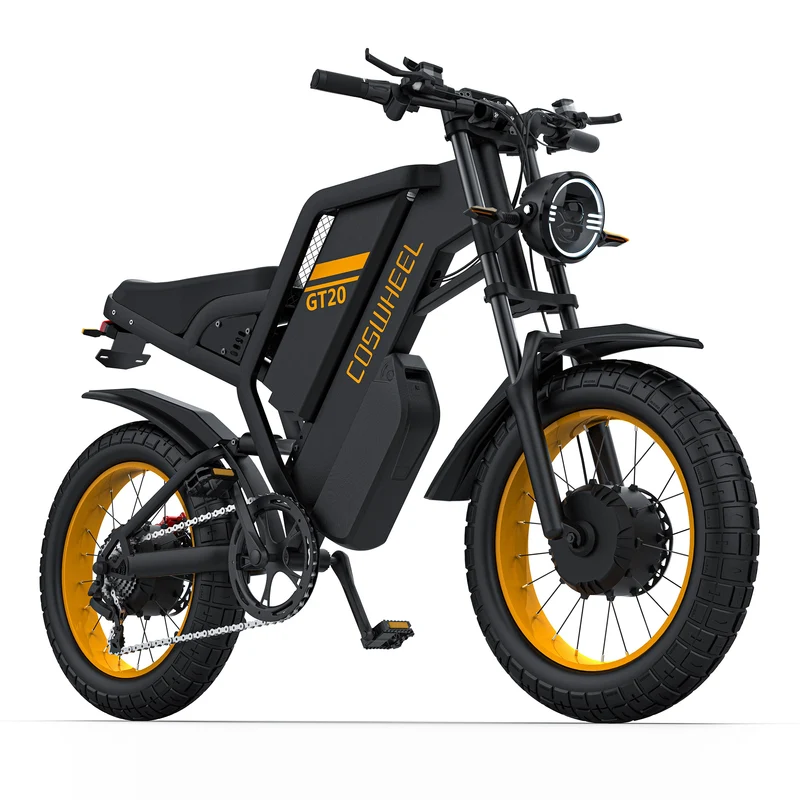 COSWHEEL GT20 Pro 20" Motocyclette Électrique Tout Terrain 1000W*2 Moteurs Doubles 48V 40Ah Batterie