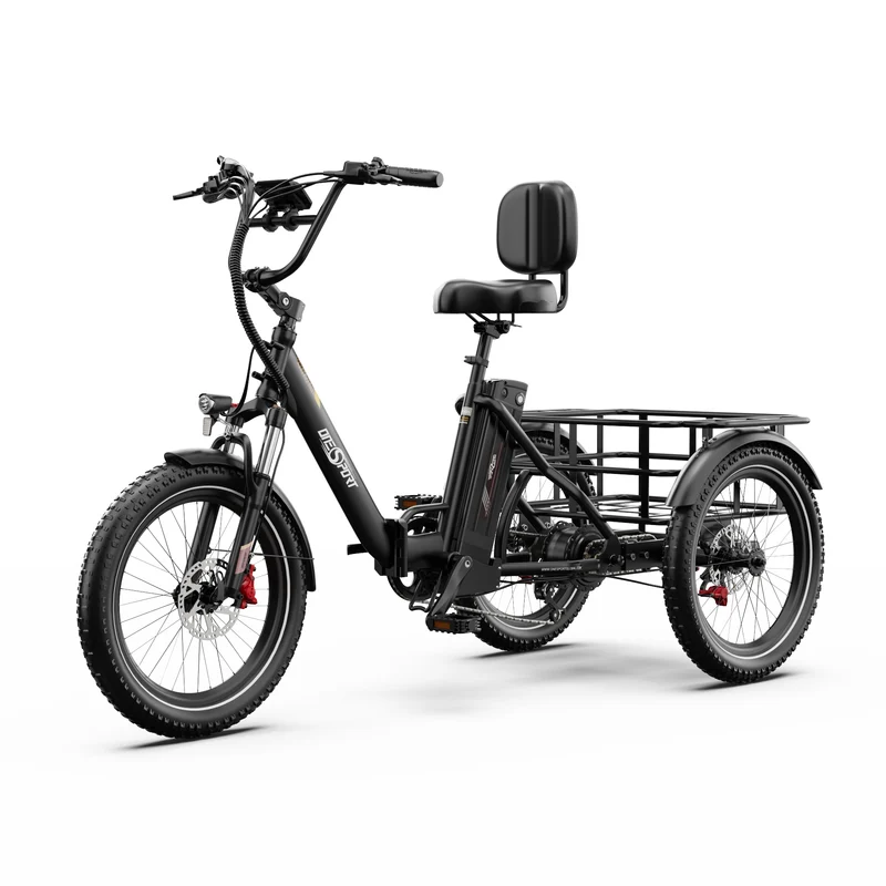 ONESPORT OT30 PRO 20" Tricycle Électrique Pliable 3 Roues Moteur 500W 48V 18Ah Batterie