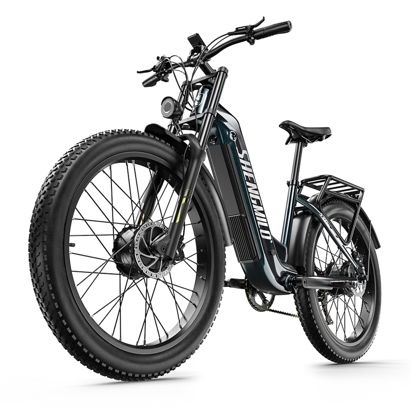 SHENGMILO S700 PRO 26" Vélo de ville électrique à gros pneus Step-Thru 1000W*2 Double Moteur 48V 25Ah Batterie