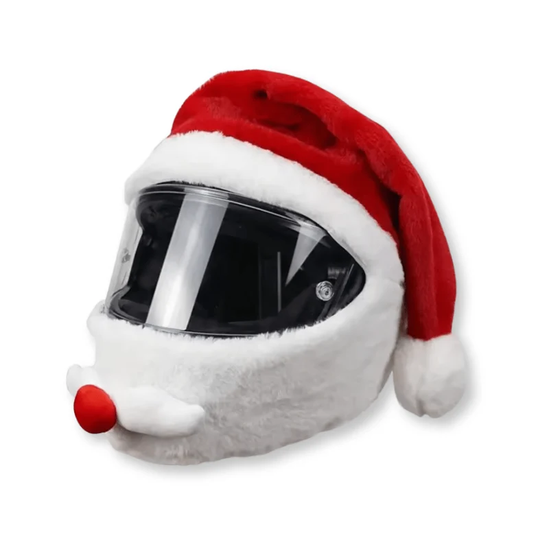 Couvre-casque bonnet de Père Noël