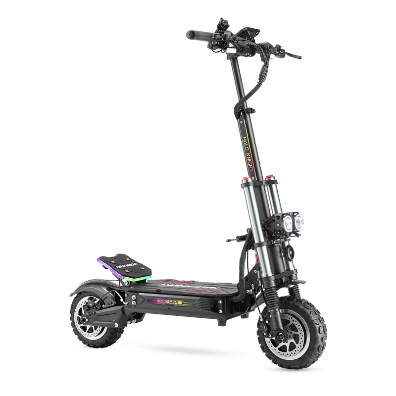 HALO KNIGHT T107 Pro(2025) 11" Trottinette électrique pliante 3000W*2 Double Moteur 60V 38,4Ah Batterie